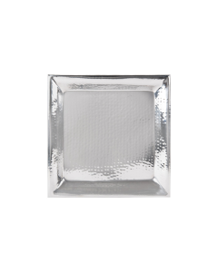 18 inch square Tray Family Style Buffet Hammered Stainless Steel Serving Platter Catering and Food Service Rentals in Richmond VA