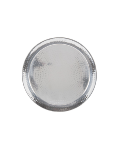 22 inch round tray Family Style Buffet Hammered Stainless Steel Serving Platter Catering and Food Service Rentals in Richmond VA