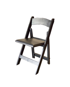 Black Resin Folding Chair with Padded Seat Chair Rentals in Richmond VA