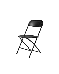 Black Vinyl Plastic Folding Party Chair Rentals in Richmond VA