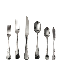 Hammered Stainless Flatware Kife Fork Spoon Special Event Catering Food Service Wedding Party Rentals in Richmond VA