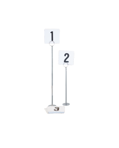 Table Number Stands 12in and 18in and Table Numbers Cards Special Event Banquet Seating wedding Party rentals in Richmond, VA