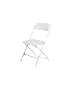 White Vinyl Plastic Folding Party Chair Rentals in Richmond VA