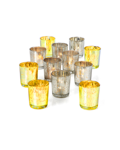 Votives - Gold & Silver Mercury Glass