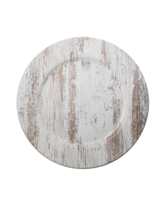 13 inch faux birch bark wood look charger tablescape rustic boho shabby chic rentals in Richmond VA