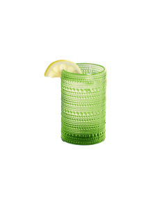 Jupiter All Purpose Tumbler Fern Green Glass Vintage Look Signature Drink Bar Special Event Banquet Wedding Party Rentals in Richmond VA