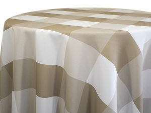 Big Plaid - Khaki 543 Specialty Linen Rentals in Richmond VA
