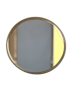 13 inch Beaded Edge Mirrored Mirror Cenerpiece Boho Chic Wedding Birthday Party Baby quinceanera quinceañera Festive dinner party Serving plate