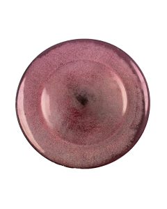 13 inch Pink Textured Glass Charger Modern Colorful Boho Chic Wedding Birthday Party quinceanera quinceañera Festive dinner party Serving plate