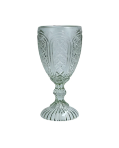 Sage Green Teal Aqua Seafoam Mint Pressed Glass Carousel ALL PURPOSE GOBLET RENTALS IN RICHMOND VA
