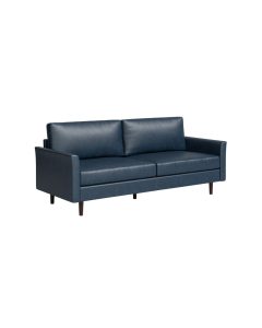Assil Blue Faux Leather Sofa