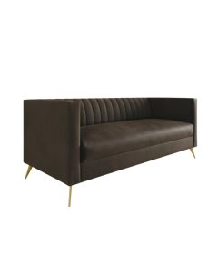 Cramlington Brown Velvet Sofa